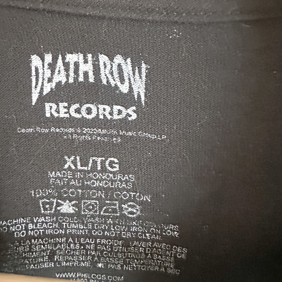 Death Row Records Men's Tshirt | Size XL - Picture 4 of 6